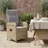 vidaXL Verstellbarer Gartenstuhl beige und hellgrau (42027154)