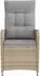 vidaXL Verstellbarer Gartenstuhl beige und hellgrau (42027154)
