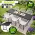 tillvex Gartenstuhl 6er-Set mit Armlehne, weiß, UV-beständig (TVMVGS-006)