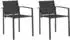vidaXL Gartenstühle 2 Stk. Textilen-Stoff, schwarz/anthrazit