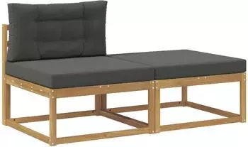 vidaXL Outdoor-Fu&szlig;hocker Polyester, wei&szlig;, 2er-Set (901553)