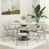 HomCom Klappstuhl 6er-Set gepolstert, Stahlbeine, beige