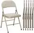 HomCom Klappstuhl 6er-Set gepolstert, Stahlbeine, beige