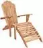 vidaXL Adirondack-Gartenstuhl mit Fußstütze, Teak Massivholz, natur (42041352)
