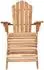 vidaXL Adirondack-Gartenstuhl mit Fußstütze, Teak Massivholz, natur (42041352)