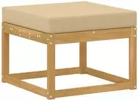 vidaXL Outdoor Hocker Massivholz Akazie Wei&szlig;