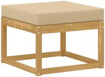 vidaXL Outdoor-Hocker Akazienholz massiv, weiß