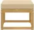 vidaXL Outdoor-Hocker Akazienholz massiv, weiß