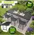 tillvex Gartenstuhl 6er-Set mit Armlehne, anthrazit, Kunststoff (TVMVGS-012)