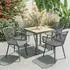 Outsunny Gartenstühle 4er-Set mit Armlehne, UV-beständig, Kunststoff (84G-931V00CG)