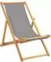 vidaXL Strandliege aus Teakholz, hellgrau (42032664)