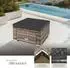 TecTake Bitonto Polyrattan-Sitzhocker mit Kissen, natur (403695)