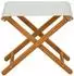 vidaXL Liegestuhl 2er-Set Eukalyptusholz massiv, creme (42024896)