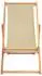 vidaXL Strandliege Teakholz massiv, beige (42032663)