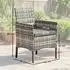 Outsunny Gartenstuhl 2er-Set Polyrattan mit abnehmbaren Kissen, grau