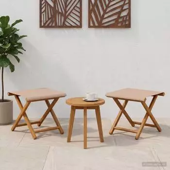 vidaXL Liegestuhl 2er-Set, Eukalyptusholz, taupe (42024900)