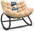 Kesser Chillexer XXL Schaukelstuhl Indoor/Outdoor, beige, bis 120kg