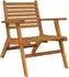 vidaXL Gartenstühle 2 Stk. Akazien-Massivholz, braun (316252)