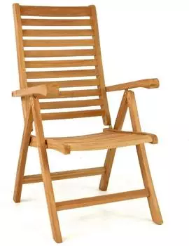 VCM Hochlehner Klappstuhl Teakholz, dunkelbraun, 61x111x65cm