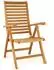 VCM Hochlehner Klappstuhl Teakholz, dunkelbraun, 61x111x65cm