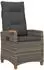 vidaXL Liegestuhl mit Teeteller Poly-Rattan, grau/dunkelgrau (42026807)