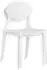 Homestyle4u Gartenstuhl 4er-Set stapelbar, weiß, Kunststoff (2452)