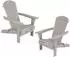 Costway Adirondack Klappstuhl 2er-Set, Holz, grau, bis 180kg