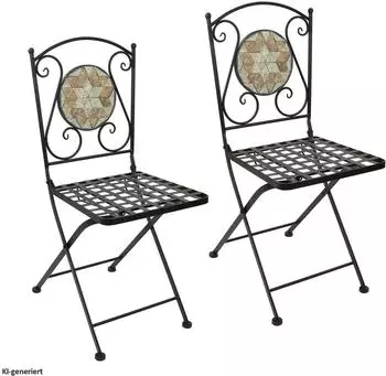 HTI-Living Metallstuhl Marokko 2er-Set