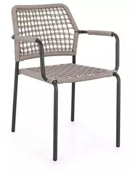 Bizzotto Rajada Gartenstuhl mit Armlehnen, Seilgeflecht, beige