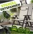 tillvex Gartenstuhl Premium Hochlehner klappbar, beige, Aluminium, 6er-Set (1310-034)