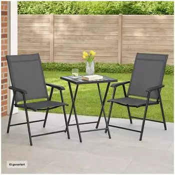 HTI-Living Gartenstühle 2er-Set, klappbar, 5-fach verstellbare Rückenlehne