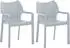 grau: CLP 2er Set Stapelstuhl DIVA