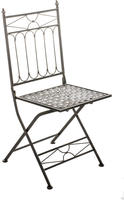 CLP 13425935, CLP Outdoor Stuhl- Garten Balkon Terrasse Eisen Klappstuhl