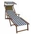 Erst-Holz 10-317 F S KD Liegestuhl mit Fußablage, Kissen u Sonnendach