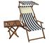 Erst-Holz 10-317 T S KH Liegestuhl aus Holz mit Kissen, Sonnendach und Tisch
