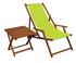 Erst-Holz Gartenliege pistazie Sonnenliege Strandstuhl Relaxliege Tisch Buche dunkel klappbar 10-306 T