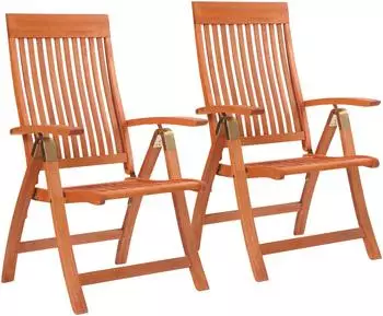 MERXX Gartenstuhl Bordeaux, Eukalyptusholz, klappbar, verstellbar, braun braun 2 St&uuml;hle