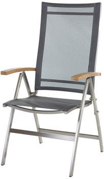 Diamond Garden Venedig Multipositionssessel schwarz/silber (DiGa 10341)