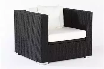 Outflexx Sessel Polyrattan 90x85x70cm schwarz (2392-7-BOX)