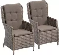 MERXX Gartenstuhl "Riviera" (Set) 2 Stk.2er Set, Polyrattan, Stahl