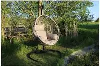 Destiny H&auml;ngesessel "COCO DE LUXE II" Stahl, Aluminium, Polyrattan, mit Gestell,