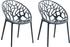 grau: CLP Hope Stapelbarer Gartenstuhl 2er-Set