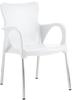 Stapelstuhl BEST "Maui" Stühle Gr. 4 St., Aluminium, bunt (weiß, silberfarben)