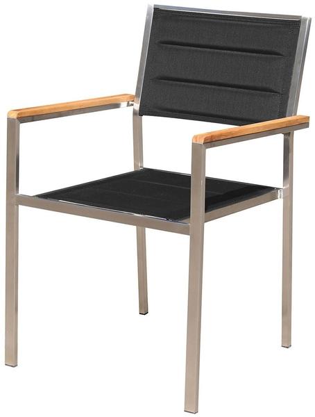 Outflexx Stuhl schwarz Armlehnen Teakholz schwarz (WF-Y5086B)