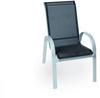 MERXX Gartenmöbelset "Amalfi ", 2 Sitzplätze, Aluminium/Textil - silberfarben