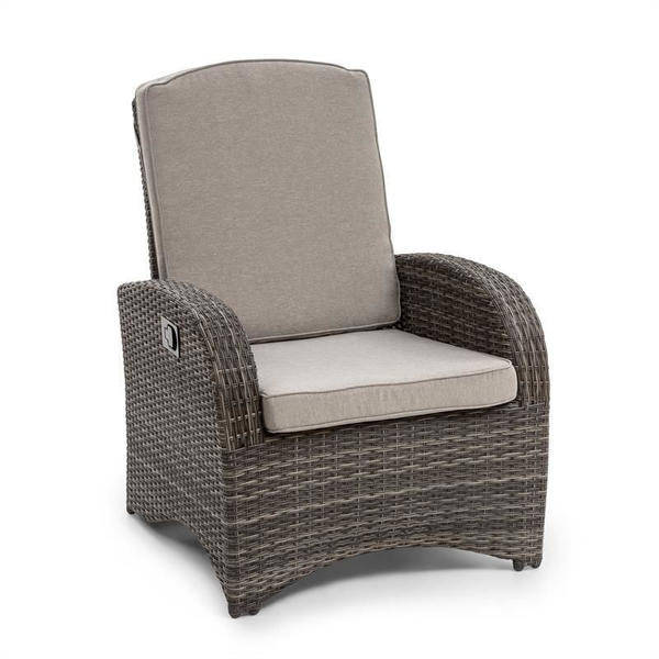 Blumfeldt Comfort Siesta Chair Adjustable Backrest Dark Grey