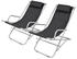vidaXL Deck chairs 2 units steel black