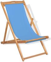 vidaXL Liegestuhl Teak 56x105x96 cm Blau