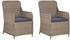 vidaXL Garden chairs with cushions 2 Units rattan (44147)