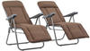vidaXL Folding garden chairs with supports 2 pcs. Brown